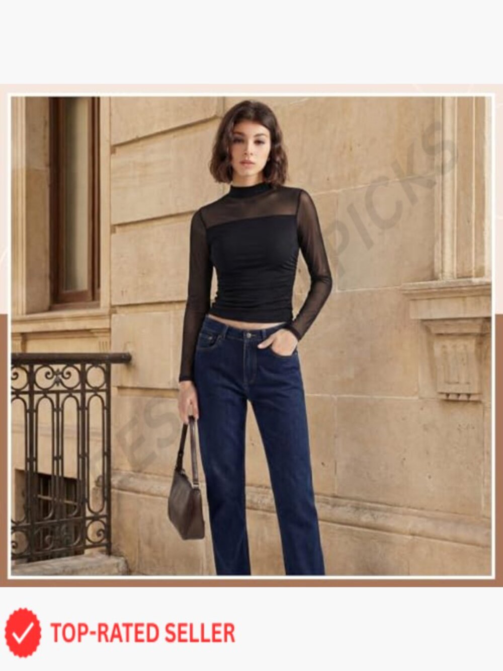 3 Pack Sheer Mesh Tops Long Sleeve Mock Neck Fitted Blouse Party Clubwear Trendy View 3